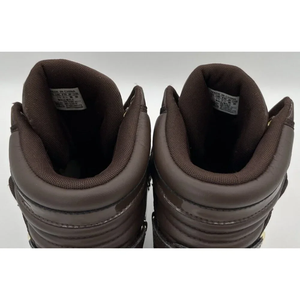Adidas Adi-Rise Mid Men’s Size 8 Shoes Dark Brown Leather Gold Accents G20518 - Picture 10 of 12